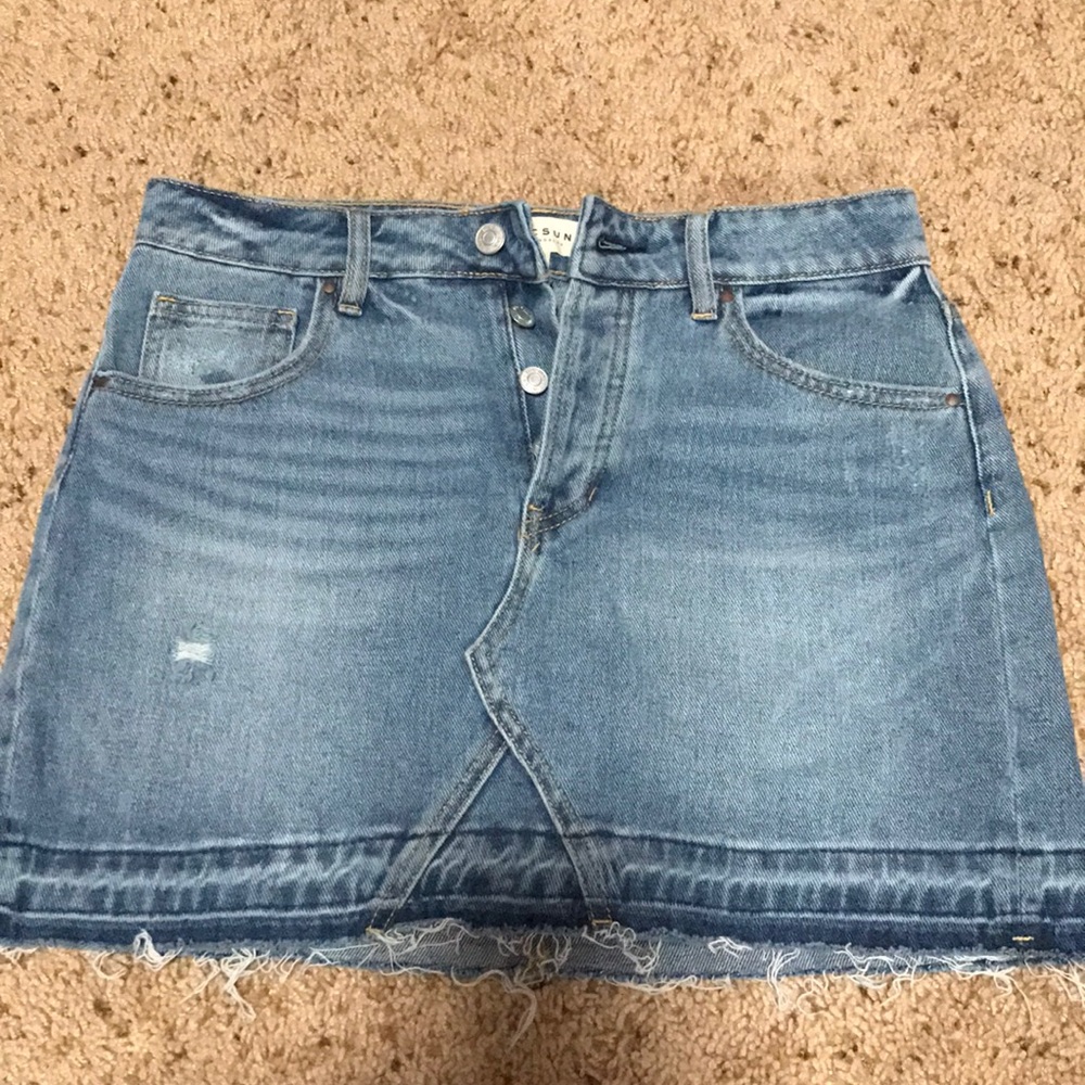 High Waisted Jean Skirt